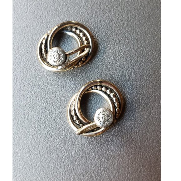 Vintage '50's Beau Sterling Silver Earrings - Picture 5 of 8